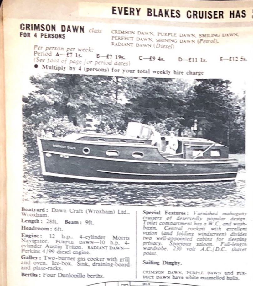 1938 Dawncraft Crimson Dawn Motor Cruiser