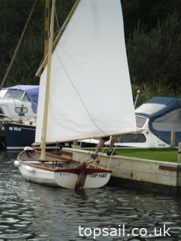 1999 Lug Sail Simulated Clinker GRP Dinghy & Trailer