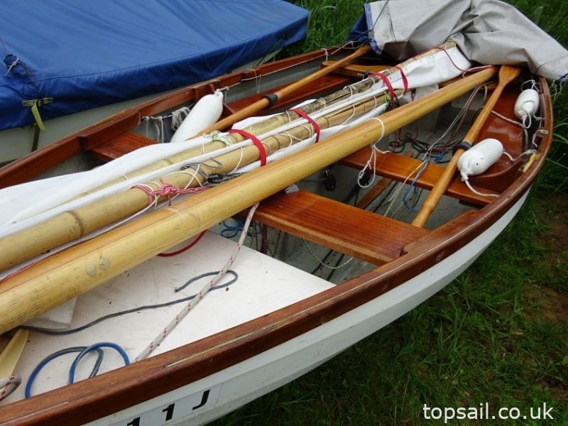 1999 Lug Sail Simulated Clinker GRP Dinghy & Trailer
