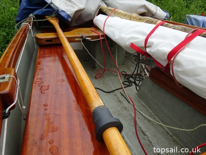 1999 Lug Sail Simulated Clinker GRP Dinghy & Trailer
