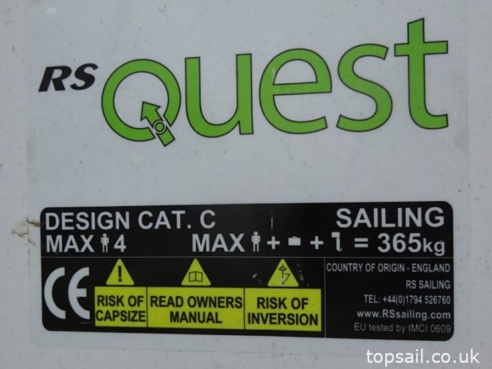 2016 RS Quest Sailing Dinghy & Launching Trolley