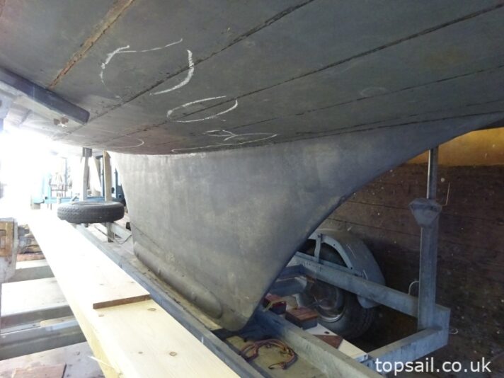 1908 Yare & Bure One Design (YBOD, White Boat) & Trailer