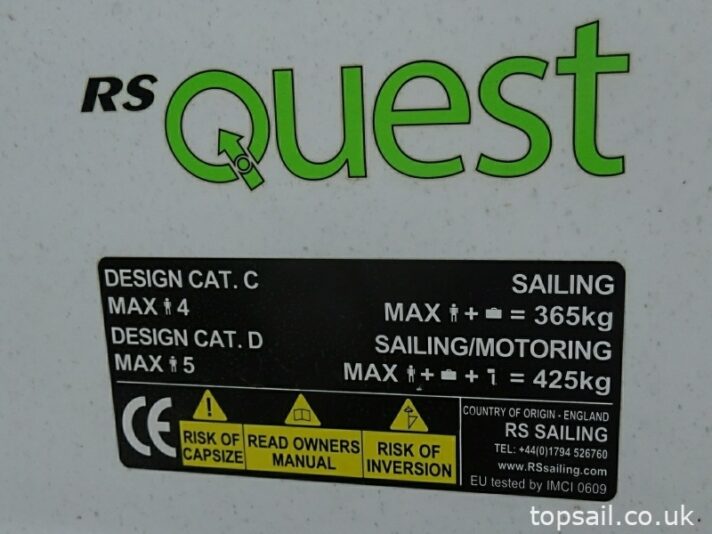 2016 RS Quest Sailing Dinghy & Launching Trolley