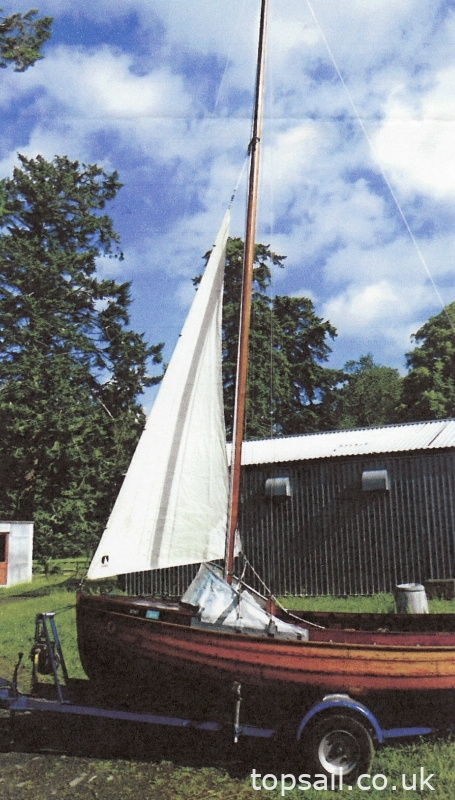 1935 Island Class 14ft Clinker Sailing Dinghy & Trailer