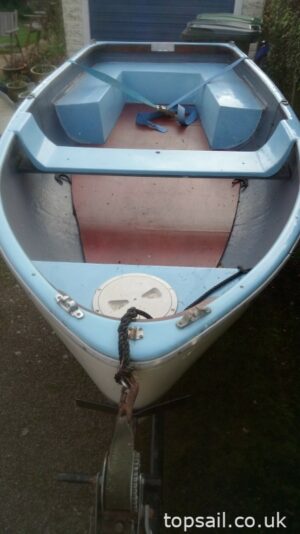 10ft GRP Rowing Dinghy/Yacht Tender & Trailer