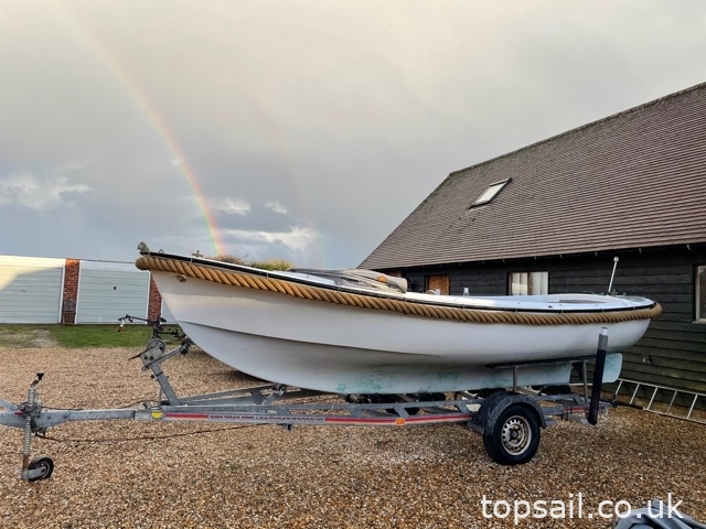 GRP Norwegian Snekke Harbour Launch & Trailer