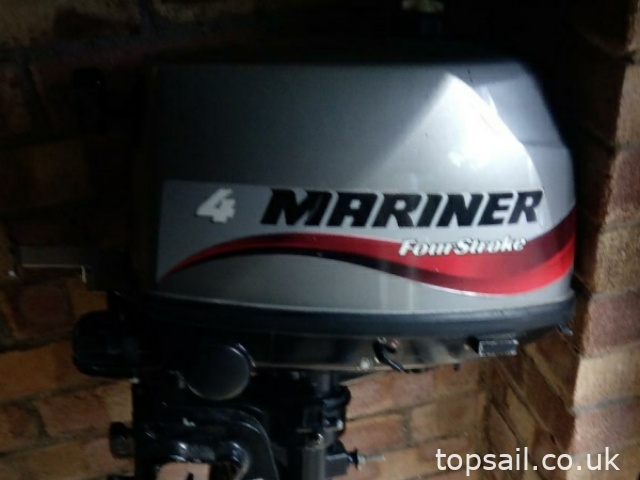 4hp Mariner Outboard Motor & Single Lever Control